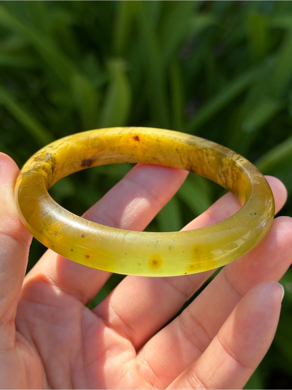60mm inner diameter yellow‎ xiuyu jade bangle 1603